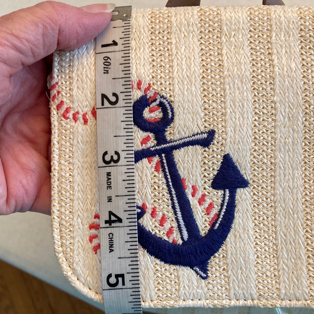 Vera Bradley Cream and Navy Anchor Backpack - Picture 11 of 11